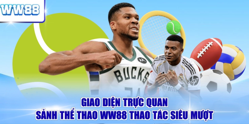 Giao diện trực quan sảnh thể thao WW88 thao tác siêu mượt